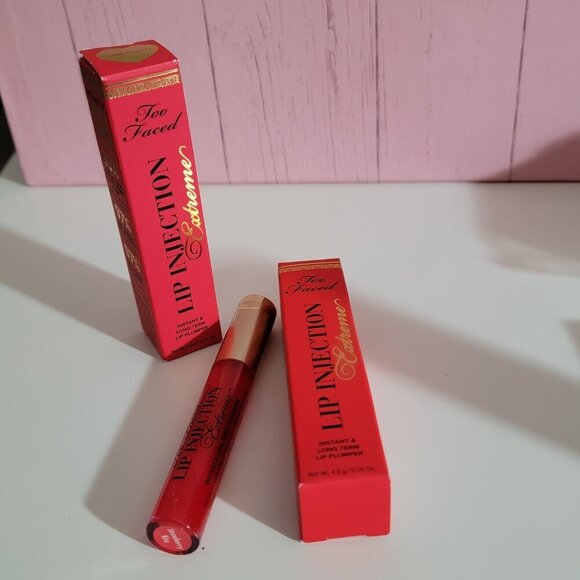 Too Faced Lip Injection Extreme Shade Strawberry Kiss New - Picture 15 of 15